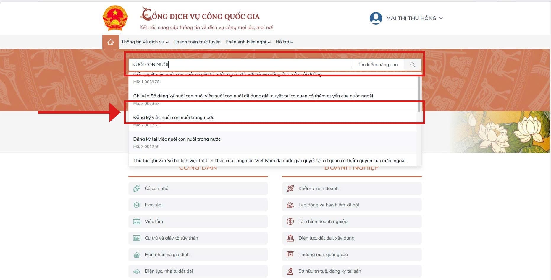 Tìm thủ tục đăng ký nuôi con nuôi